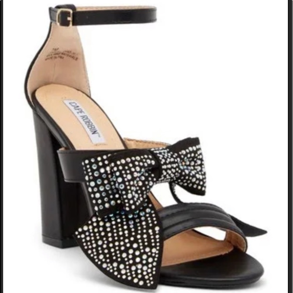 NWT Nordstrom Rack Cape Robbin Ekko Bow Black Sandal 8 1/2